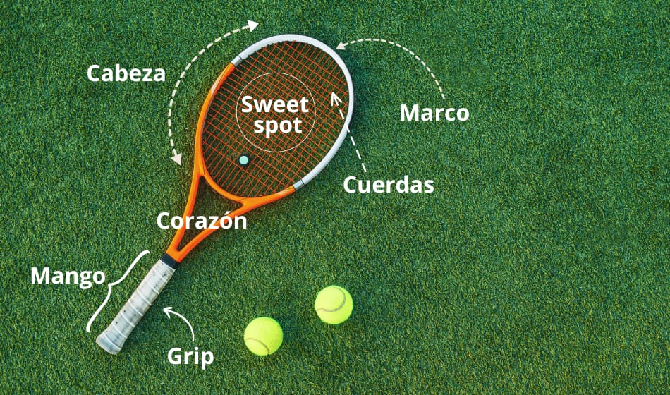 Las PARTES de una Raqueta de Tenis TennisHack